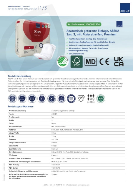 ABENA - ABENA - ABENA San 3 Premium (Image 5 / Shop Art-No. -) | Inkontinenz Shop
