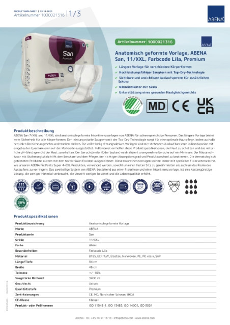 ABENA - ABENA - ABENA San 11 XXL Premium (Image 5 / Shop Art-No. -) | Inkontinenz Shop