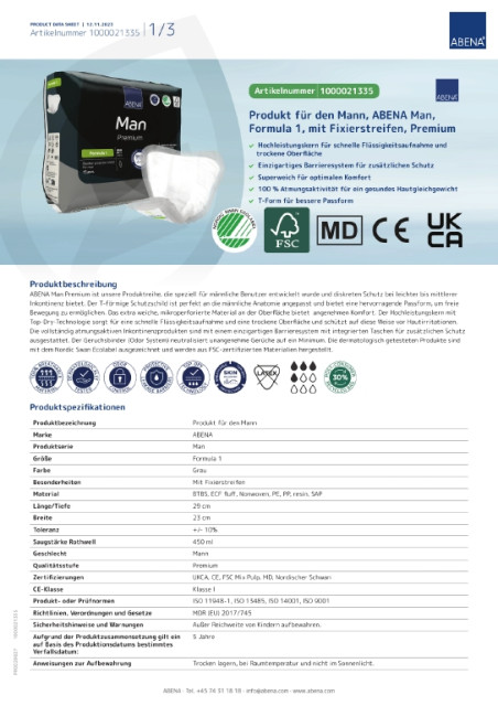 ABENA - ABENA - ABENA Man Formular 1 Premium (Image 5 / Shop Art-No. -) | Inkontinenz Shop