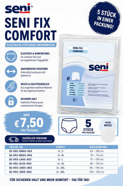 Seni / TZMO - Seni / TZMO - Seni Fix Comfort weiss (Image 6 / Shop Art-No. -) | Inkontinenz Shop